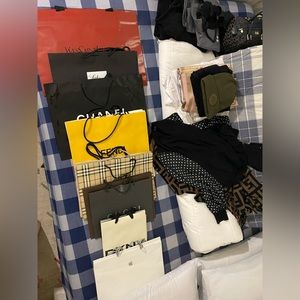 Luxury designer shopping bags 🛍️ Chanel, Gucci, Fendi, YSL, DKNY Apple